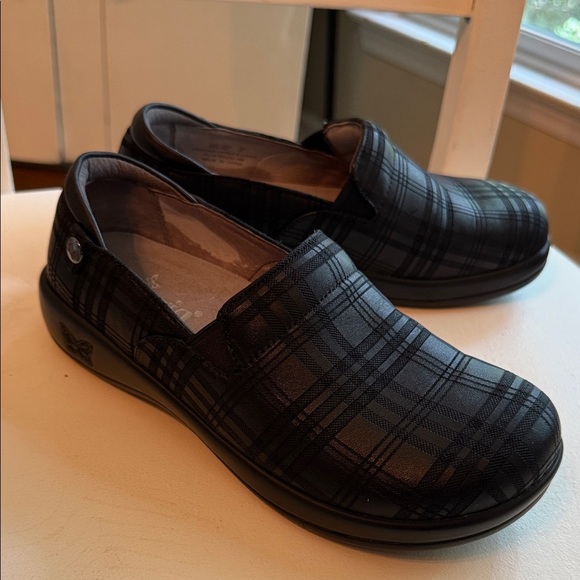 Alegria Shoes - Alegria Women's Black Checkered Mules